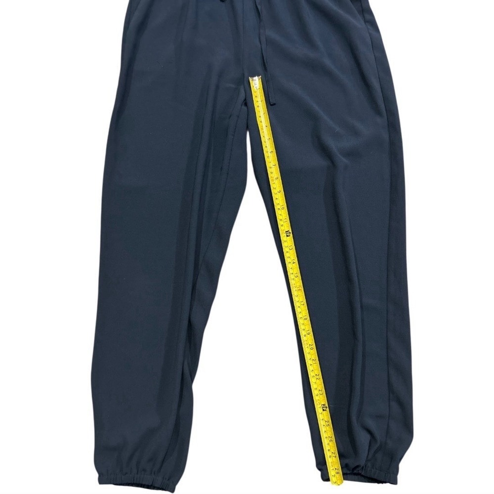 Cabi French Navy Drawstring Jumpsuit Womens Medium Navy Blue Sleeveless Jogger - Picture 5 of 7